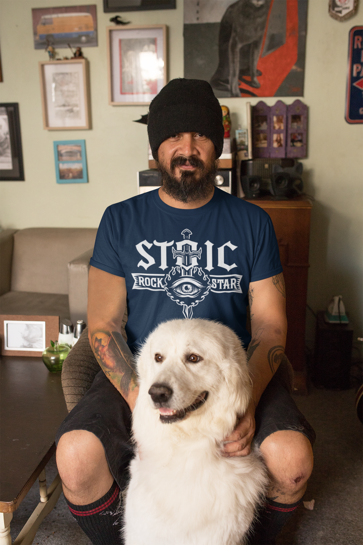 Stoic Rockstar Navy Shirt