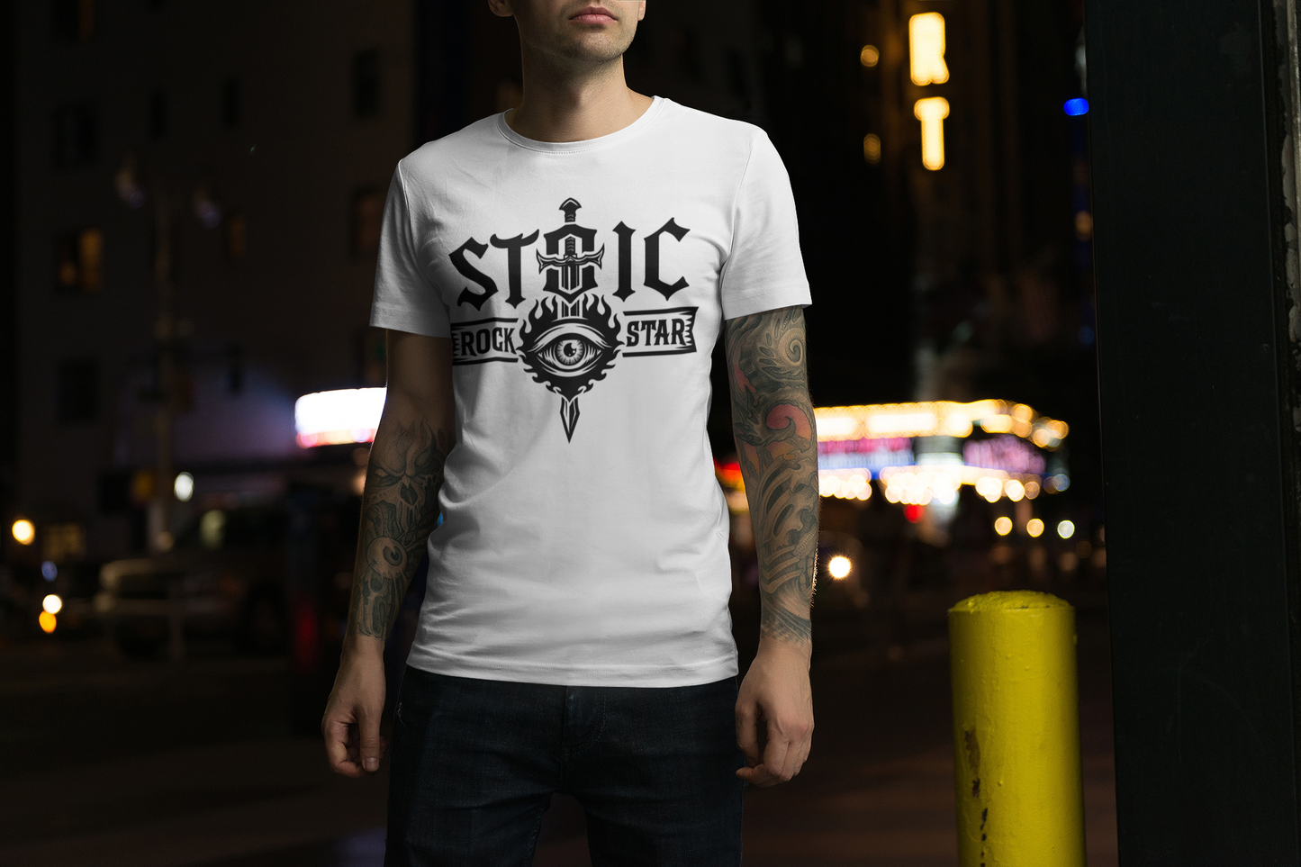 Stoic Rockstar White Shirt