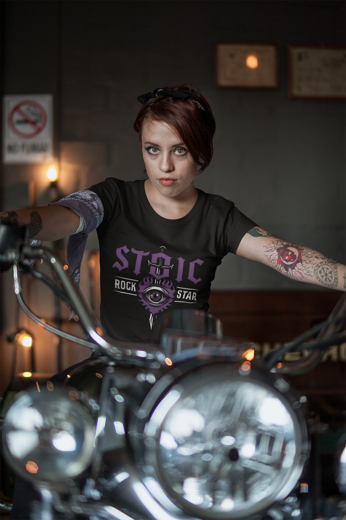 Stoic Rockstar Purple Logo Shirt